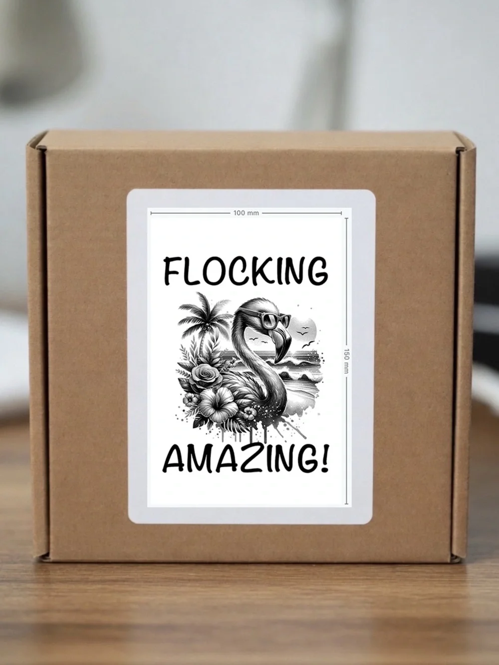 Flocking Amazing Flamingo Stickers  4”x6”-100ct.